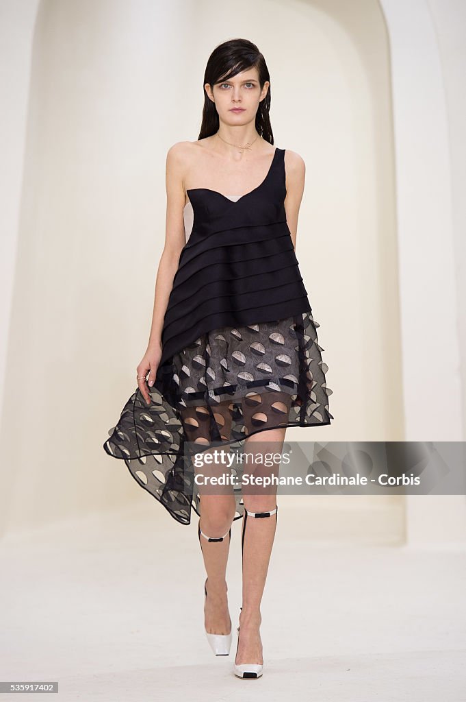France - Christian Dior: Runway - Paris Fashion Week - Haute Couture S/S 2014