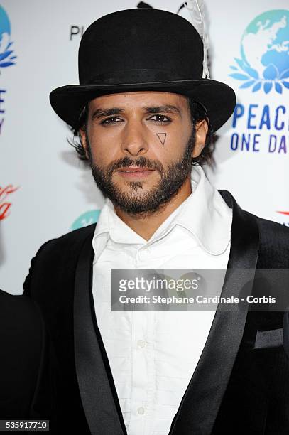 Maxime Nucci attends the Peace One Day Celebration 2010 held at the Zenith in Paris.
