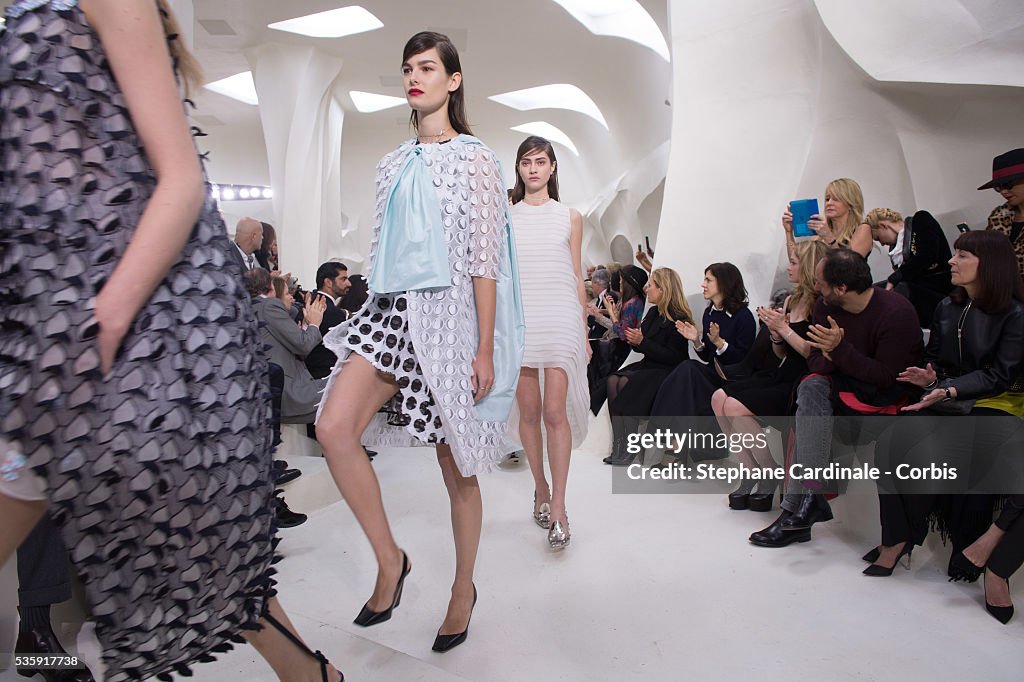 France - Christian Dior: Runway - Paris Fashion Week - Haute Couture S/S 2014