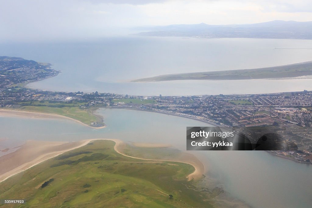 Atlantic Ocean and outskirts of Dublin