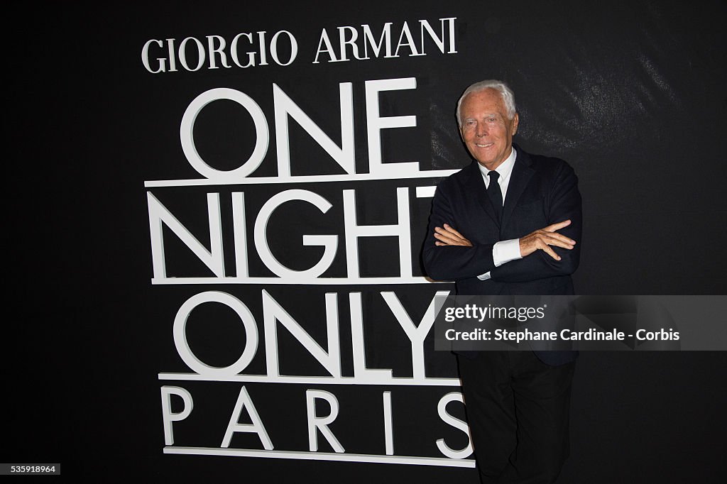 France - Giorgio Armani Prive : Front Row - Paris Fashion Week - Haute Couture S/S 2014