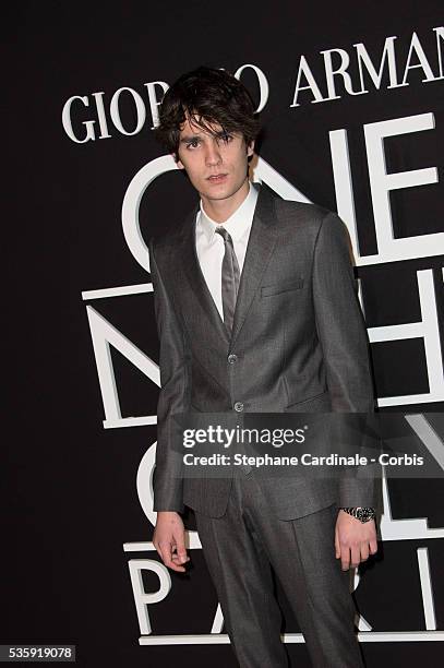 Alain-Fabien Delon attends the Giorgio Armani Prive show as part of Paris Fashion Week Haute Couture Spring/Summer 2014, at Palais de tokyo in Paris.