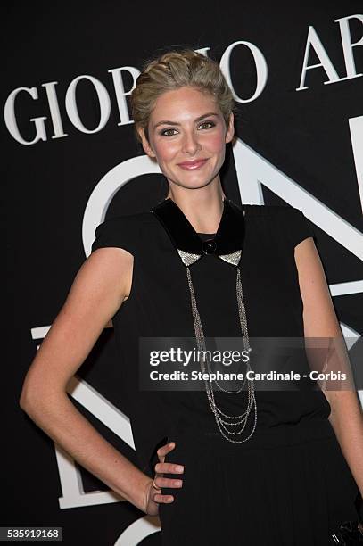 Tamsin Egerton attends the Giorgio Armani Prive show as part of Paris Fashion Week Haute Couture Spring/Summer 2014, at Palais de tokyo in Paris.