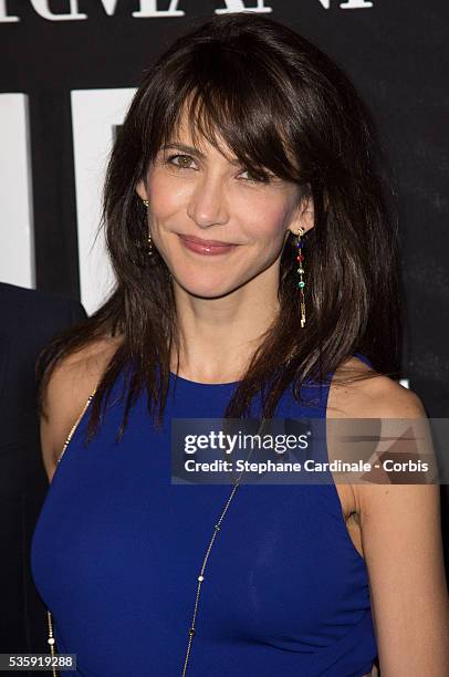 Sophie Marceau attends the Giorgio Armani Prive show as part of Paris Fashion Week Haute Couture Spring/Summer 2014, at Palais de tokyo in Paris.