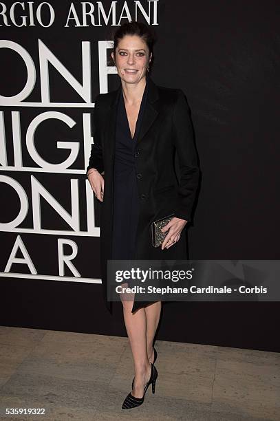 Chiara Mastroianni attends the Giorgio Armani Prive show as part of Paris Fashion Week Haute Couture Spring/Summer 2014, at Palais de tokyo in Paris.