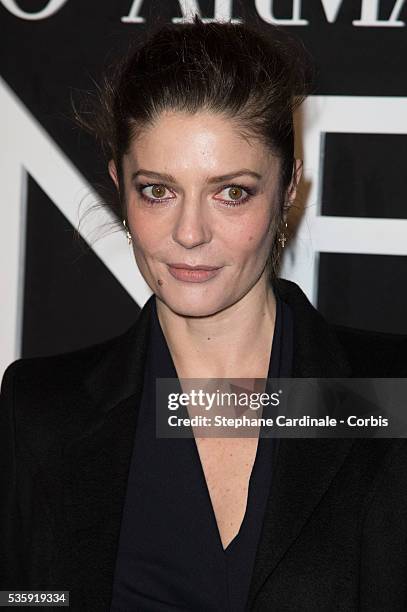 Chiara Mastroianni attends the Giorgio Armani Prive show as part of Paris Fashion Week Haute Couture Spring/Summer 2014, at Palais de tokyo in Paris.