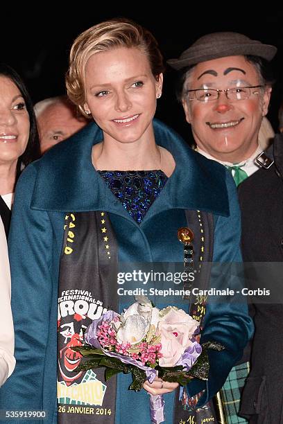 Princess Charlene of Monaco attends the 38th International Circus Festival on January 21, 2014 in Monte-Carlo, Monaco.