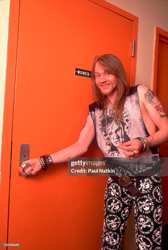 Axl Rose Of Guns And Roses Backstage At The Poplar Creek Music Theater