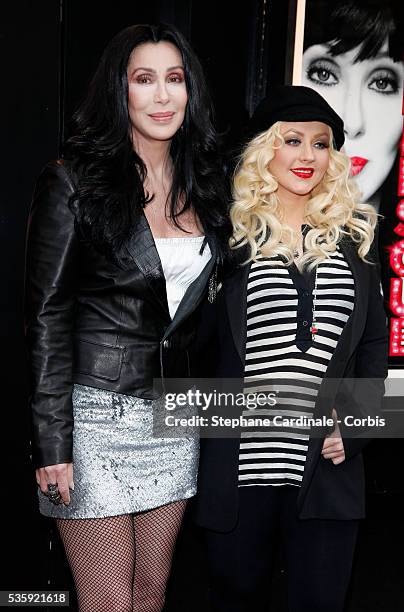 Christina Aguilera: 'Burlesque' Premiere with Cher!: Photo 2495882, Cher, Christina  Aguilera Photos