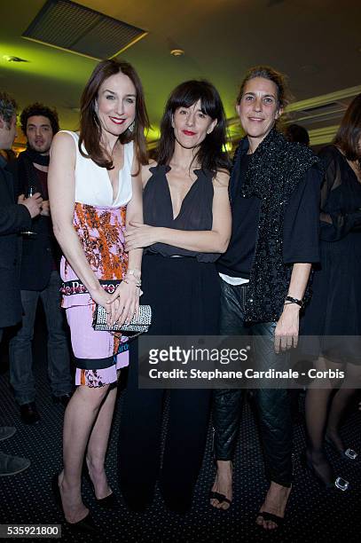 Elsa Zylberstein, Romane Bohringer and Isabel Marant attend the Sidaction Gala Dinner at Pavillon d'Armenonville, in Paris.