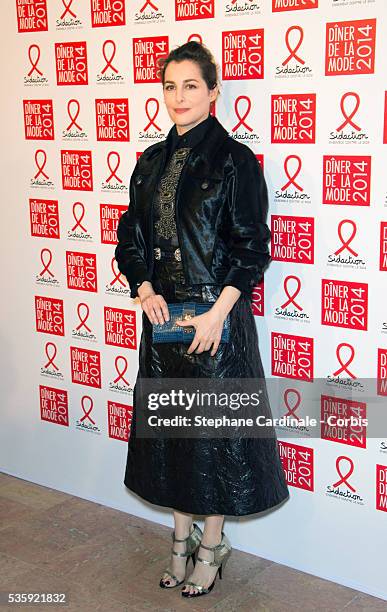 Amira Casar attends the Sidaction Gala Dinner at Pavillon d'Armenonville, in Paris.