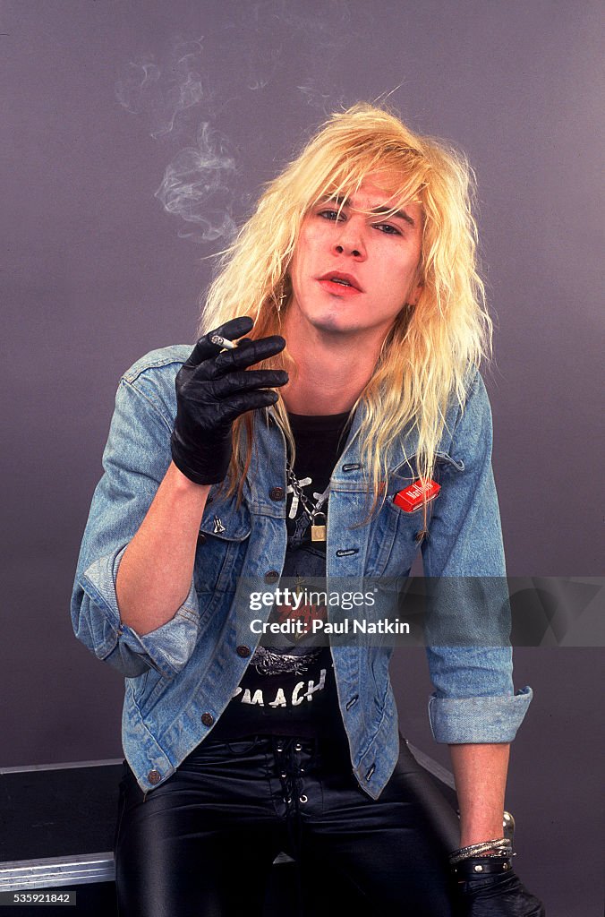 Duff McCagan of Guns And Roses (Duff McCagan, Slash, Axl Rose, Izzy Stradlin, Steven Adler) at the UIC Pavillion in Chicago, Illinois
