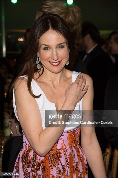 Elsa Zylberstein attends the Sidaction Gala Dinner at Pavillon d'Armenonville, in Paris.