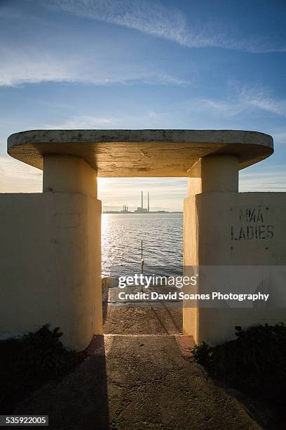 dollymount pier - dollymount strand dublin stock pictures, royalty-free photos & images