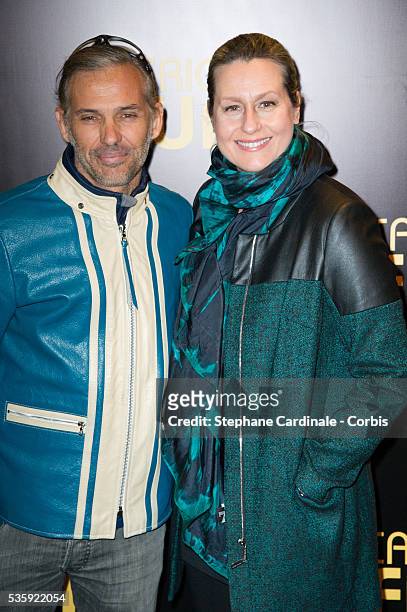 Paul Belmondo and Luana Belmondo attend the 'American Bluff' Paris Premiere at Cinema UGC Normandie, in Paris.