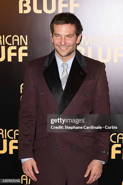 Bradley Cooper attends the 'American Bluff' Paris Premiere at Cinema UGC Normandie, in Paris.