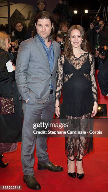 Misel Maticevic and Lavinia Wilson attend 'The Grand Budapest Hotel' Premiere and opening ceremony during the 64th Berlinale International Film...