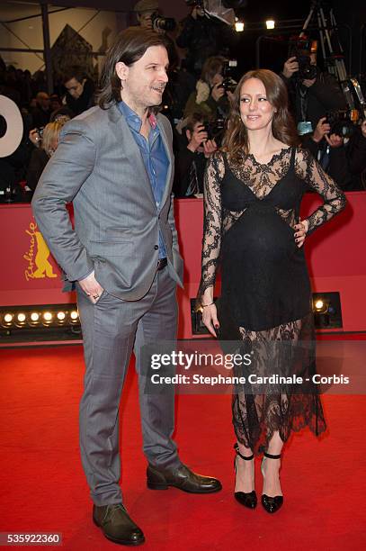 Misel Maticevic and Lavinia Wilson attend 'The Grand Budapest Hotel' Premiere and opening ceremony during the 64th Berlinale International Film...