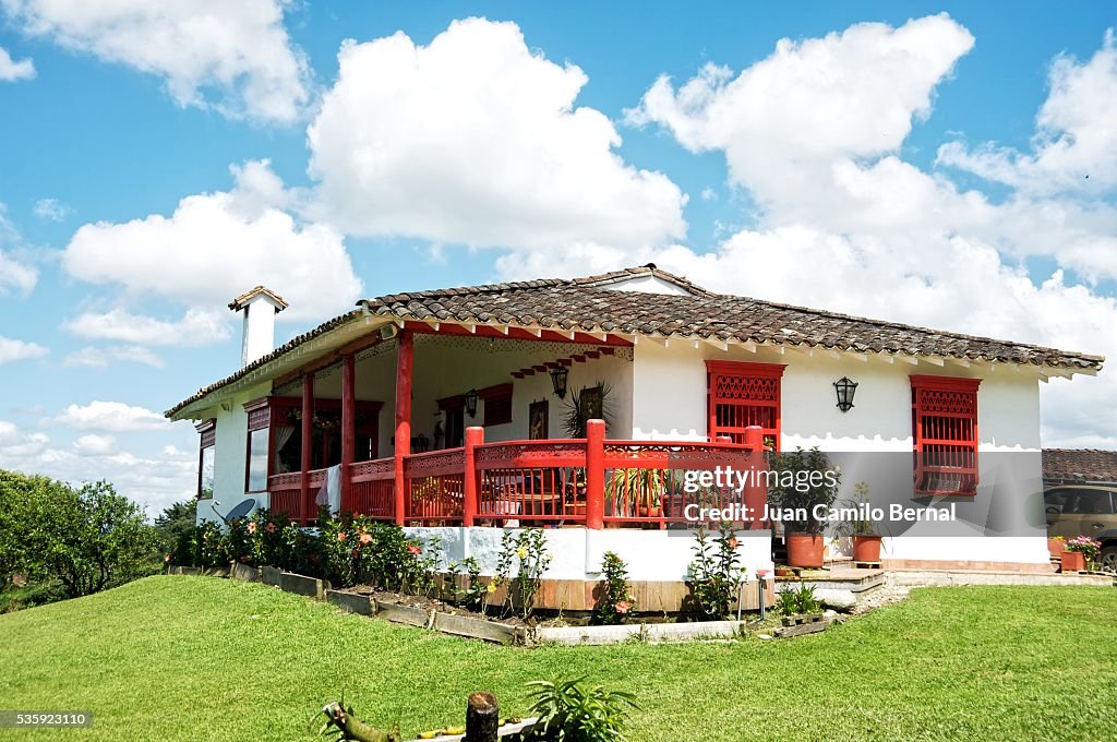 Traditional Colombian farm house, Spanish style