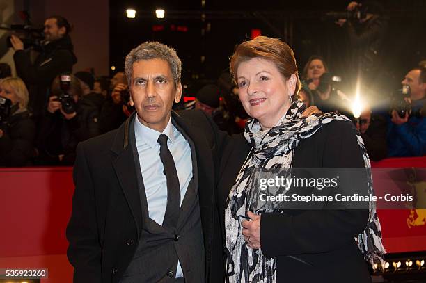 Rachid Bouchareb and Brenda Blethyn attend the 'Two Men in Town' premiere during the 64th Berlinale International Film Festival at the Grand Hyatt,...