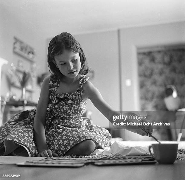Actress Natalie Wood's sister Lana Wood poses for a portrait at home in Los Angeles,CA.