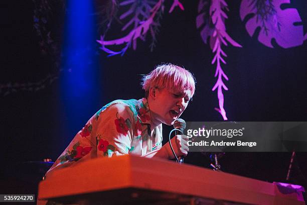 Kate Stonestreet of Joanna Gruesome performs on stage during This Must Be The Place Festival at Belgrave Music Hall on May 30, 2016 in Leeds, England.