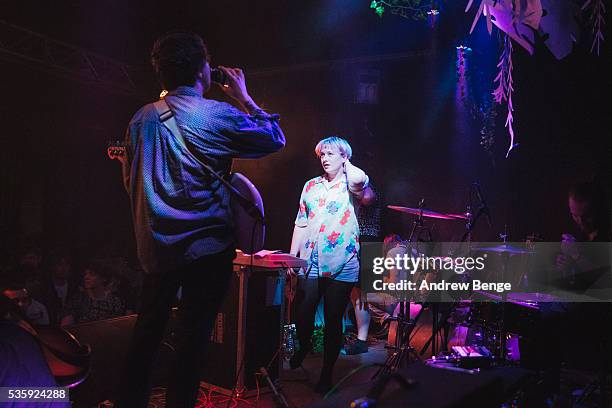 Kate Stonestreet of Joanna Gruesome performs on stage during This Must Be The Place Festival at Belgrave Music Hall on May 30, 2016 in Leeds, England.