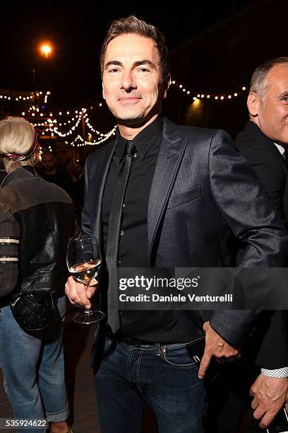Marco Liorni attends Dsquared2 Dinner Party on May 30, 2016 in Rome, Italy.