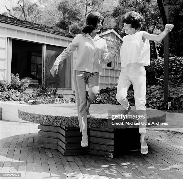 Actress Natalie Wood and sister Lana Wood pose for a portrait in Los Angeles,CA.