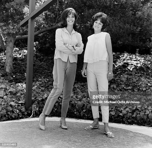 Actress Natalie Wood and sister Lana Wood pose for a portrait in Los Angeles,CA.