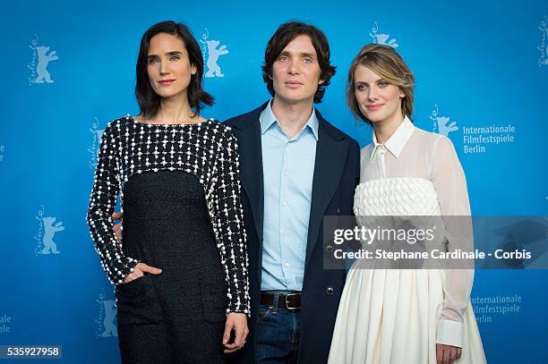 Actors Jennifer Connelly, Cillian Murphy and Melanie Laurent attend the 'Aloft' photocall during 64th Berlinale International Film Festival at Grand...