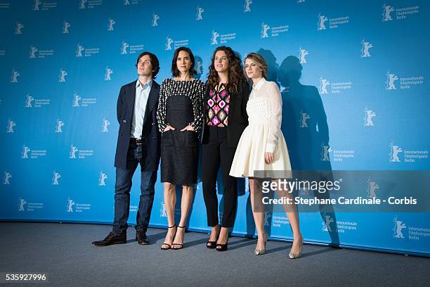 Actor Cillian Murphy, actress Jennifer Connelly, director Claudia Llosa and actress Melanie Laurent attend the 'Aloft' photocall during 64th...