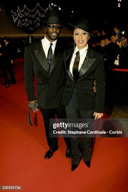 French singer Laam and her husband Suber .