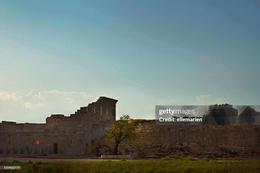 The ancient ruins of an amphitheater in Patara, Lycia