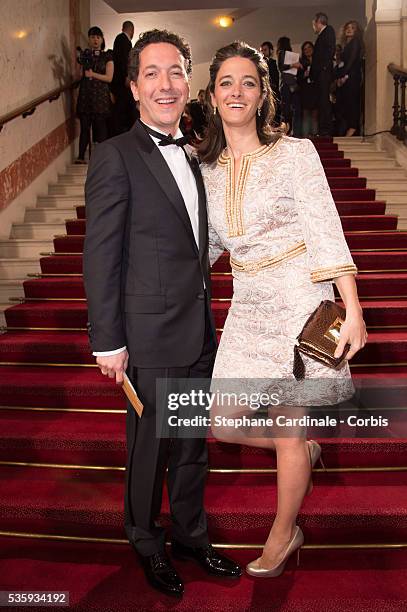 Guillaumre Gallienne and his wife Amandine Gallienne attend the 39th Cesar Film Awards 2014 at Theatre du Chatelet, in Paris.