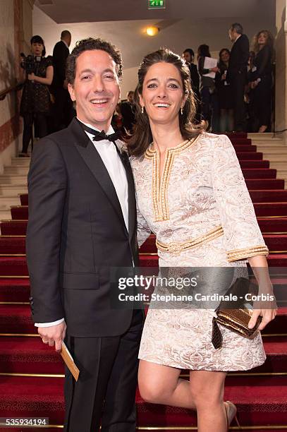 Guillaumre Gallienne and his wife Amandine Gallienne attend the 39th Cesar Film Awards 2014 at Theatre du Chatelet, in Paris.