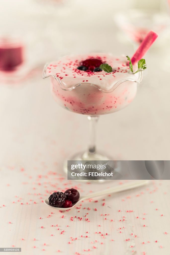 Streusel berry natürlichen Zutaten Milchshake