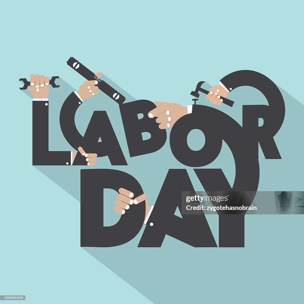 Konzept des Labor Day Typografie-Design
