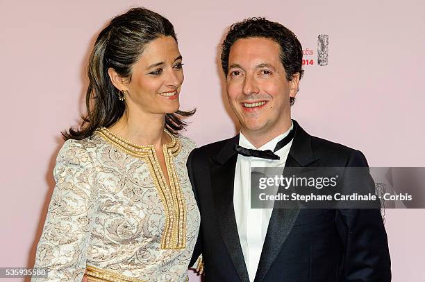 Guillaume Gallienne and his wife Amandine Gallienne attend the 39th Cesar Film Awards 2014 at Theatre du Chatelet, in Paris.