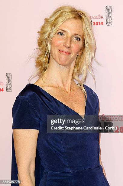 Sandrine Kiberlain attends the 39th Cesar Film Awards 2014 at Theatre du Chatelet, in Paris.