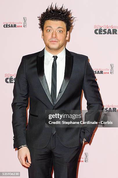 Kev Adams attends the 39th Cesar Film Awards 2014 at Theatre du Chatelet, in Paris.