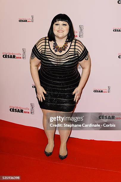 Beth Ditto attends the 39th Cesar Film Awards 2014 at Theatre du Chatelet, in Paris.