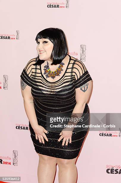 Beth Ditto attends the 39th Cesar Film Awards 2014 at Theatre du Chatelet, in Paris.