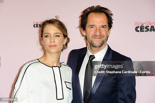 Odile d'Oultremont and Stephane de Groodt attend the 39th Cesar Film Awards 2014 at Theatre du Chatelet, in Paris.