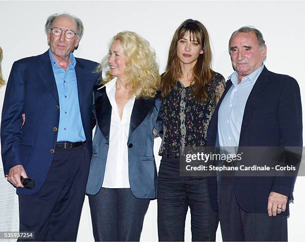 Director, Claude Pinoteau, Brigitte Fossey, Sophie Marceau and Claude Brasseur.