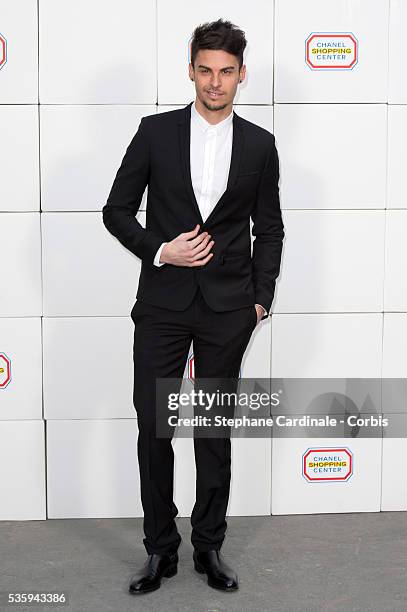 Baptiste Giabiconi attends the Chanel show as part of the Paris Fashion Week Womenswear Fall/Winter 2014-2015, in Paris.