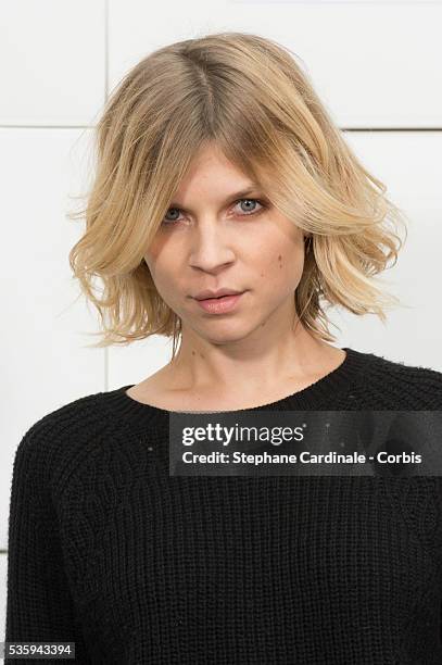 Clemence Poesy attends the Chanel show as part of the Paris Fashion Week Womenswear Fall/Winter 2014-2015, in Paris.