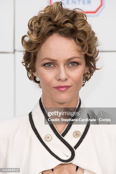 Vanessa Paradis attends the Chanel show as part of the Paris Fashion Week Womenswear Fall/Winter 2014-2015, in Paris.