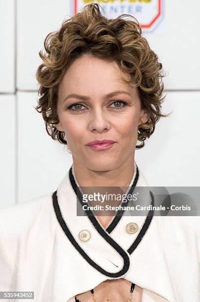 Vanessa Paradis attends the Chanel show as part of the Paris Fashion Week Womenswear Fall/Winter 2014-2015, in Paris.