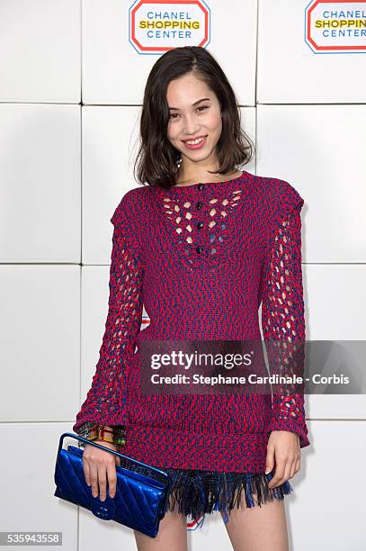 Kiko Mizuhara attends the Chanel show as part of the Paris Fashion Week Womenswear Fall/Winter 2014-2015, in Paris.